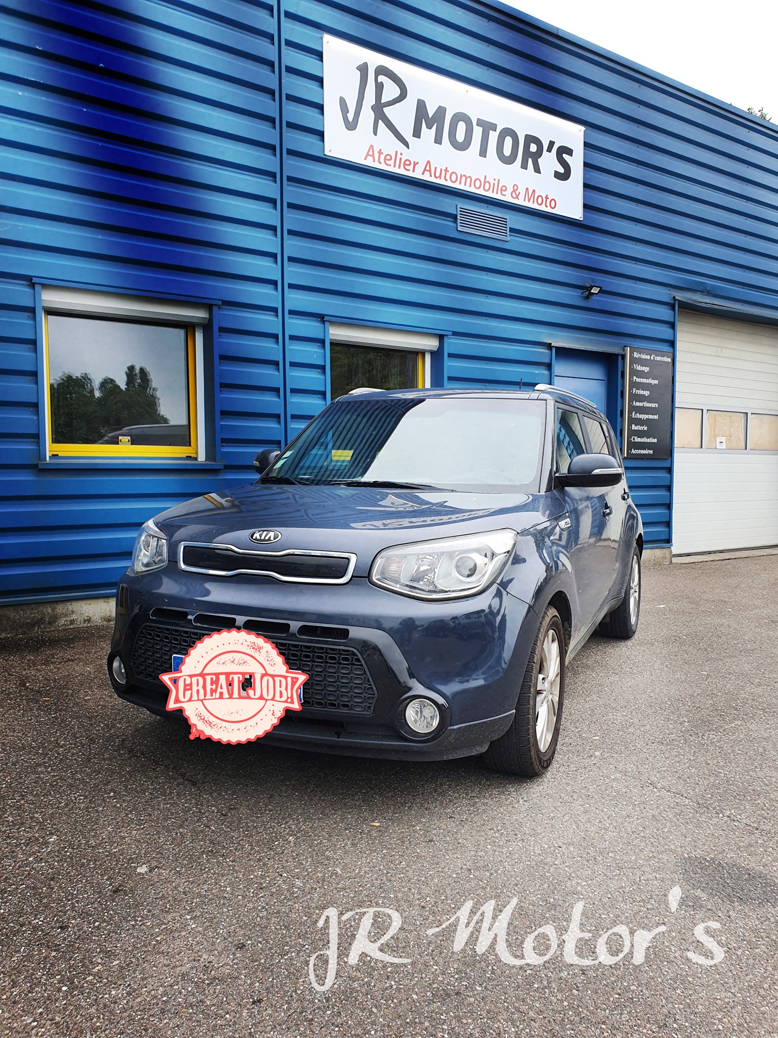 Vidange pour cet Kia soul réalisé par le garage JR MOTORS à Sausheim